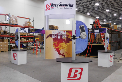 Bass Security 20x20 Island Trade Show Booth Rental